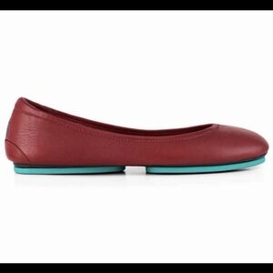 Tieks by Gavrieli Burgundy Leather Ballet Flats Womens 8 Foldable Split Sole